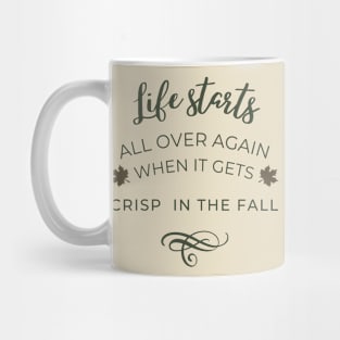 Life starts Again in Fall Season Lover Vintage Mug